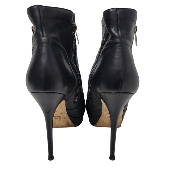 Jimmy Choo Side Zipper Leather Ankle High Heels Stiletto Boots 39(EU) 8.5(US) - Picture 10 of 12